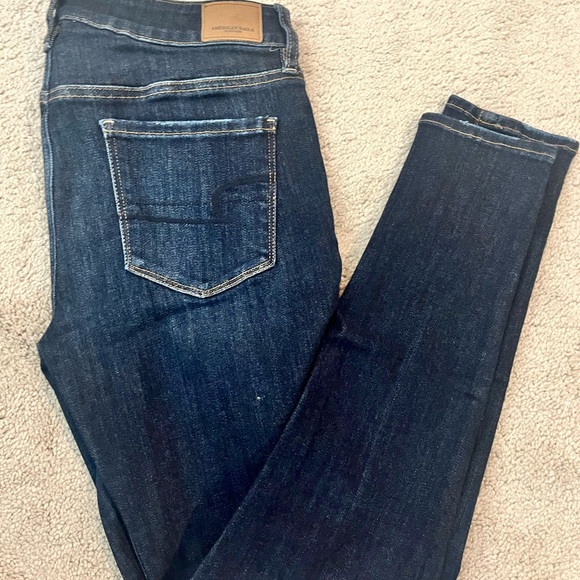 Dark Blue American Eagle Skinny Jeans - Picture 4 of 5